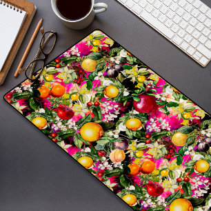 Alfrombrillas De Escritorio Patrón elegante de frutas de naranjas rosa amarill