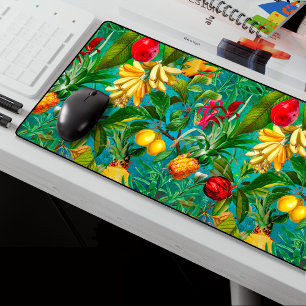 Alfrombrillas De Escritorio Patrón elegante de hojas tropicales acuáticas