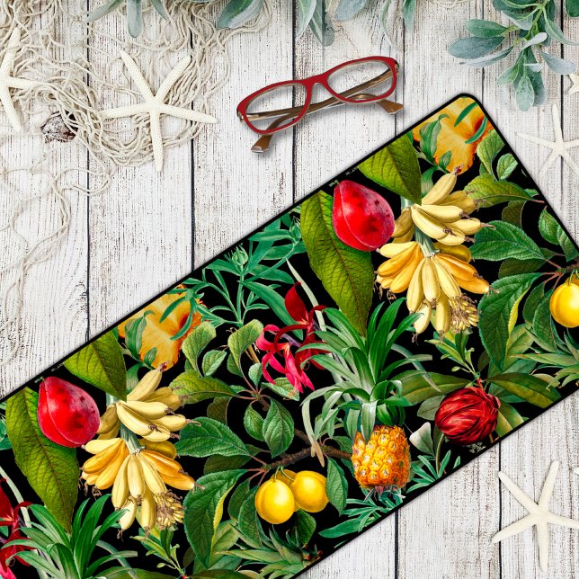 Alfrombrillas De Escritorio Patrón elegante de hojas tropicales negras (Subido por el creador)