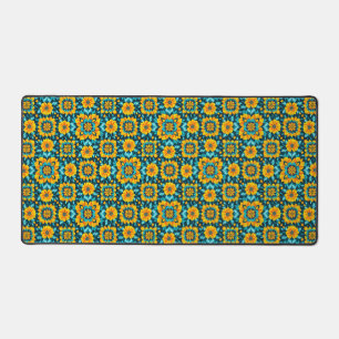 Alfrombrillas De Escritorio Patrón floral boho continuo en estilo folclórico v