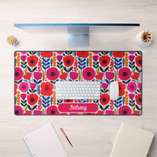 Alfrombrillas De Escritorio Patrón floral de acuarela BOHO Nombre estético