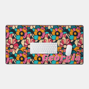 Alfrombrillas De Escritorio Patrón floral retro fantástico personalizado