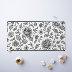 Alfrombrillas De Escritorio Patrón floral Rosa de época