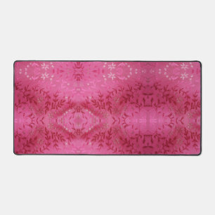 Alfrombrillas De Escritorio Patrón floral suave, flores blancas y ramas rosada