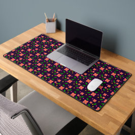 Alfrombrillas De Escritorio Patrón floral vibrante sin costuras sobre fondo pú