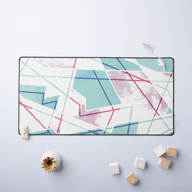 Alfrombrillas De Escritorio Patrón geométrico lavado (Mesa para niños)