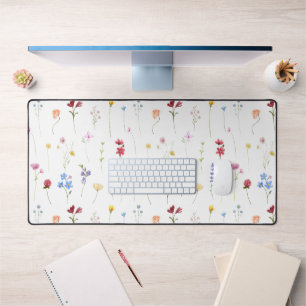 Alfrombrillas De Escritorio Patrón minimalista de flores silvestres acuarela C