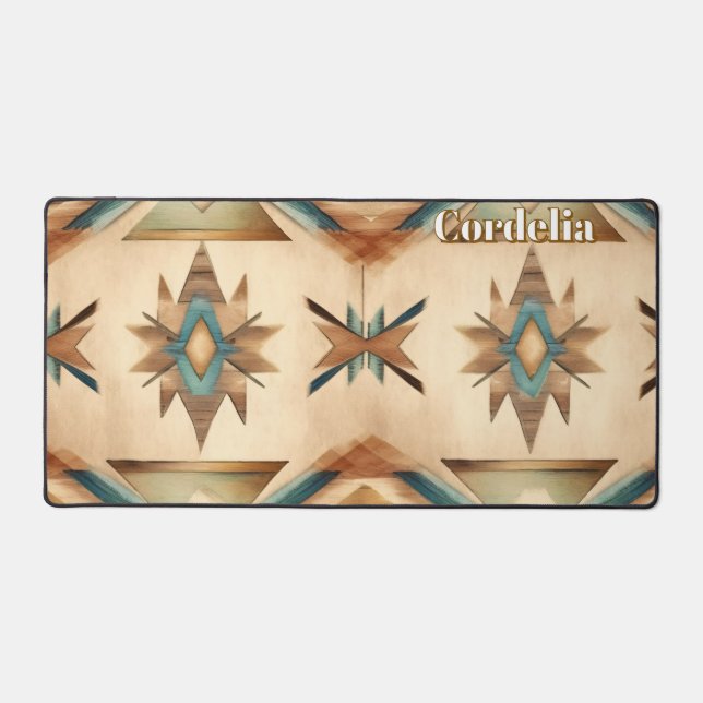 Alfrombrillas De Escritorio Patrón nativo americano. Occidente. Personalizado (Anverso)