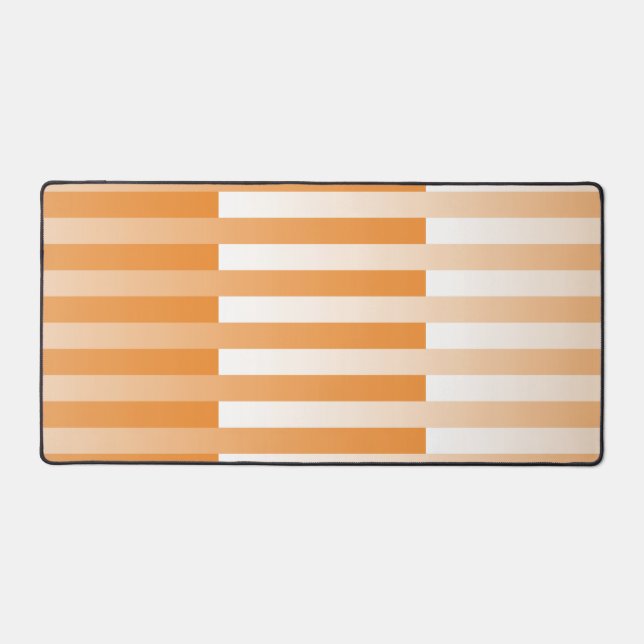 Alfrombrillas De Escritorio Patrón rayado blanco naranja (Anverso)