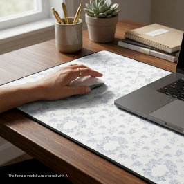 Alfrombrillas De Escritorio Patrón repetitivo de Toile Azul Victoriano