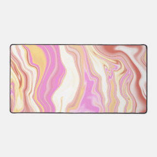 Alfrombrillas De Escritorio Patrón rosa y amarillo