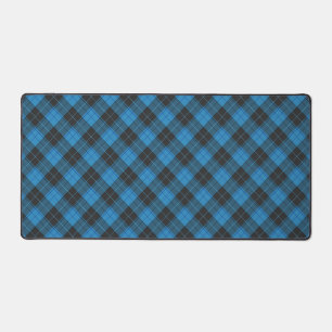 Alfrombrillas De Escritorio Patrón simple de tartán en azul oscuro
