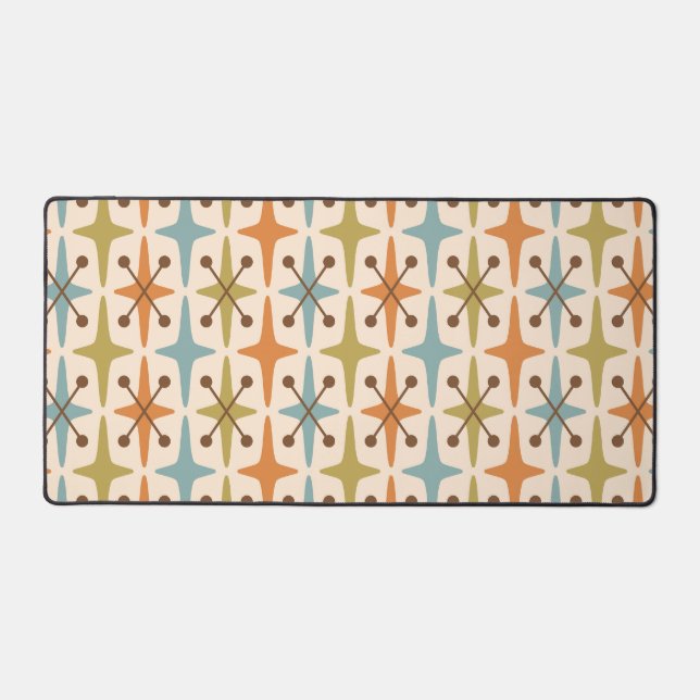 Alfrombrillas De Escritorio Patrón Starburst Moderno De Mediados Del Siglo (Anverso)