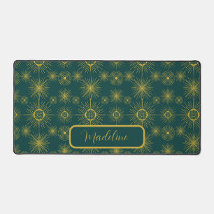 Alfrombrillas De Escritorio Patrón verde Verde azulado de las Estrellas de la