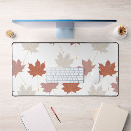 Alfrombrillas De Escritorio Patrón Y2K de hojas florales de otoño de color roj