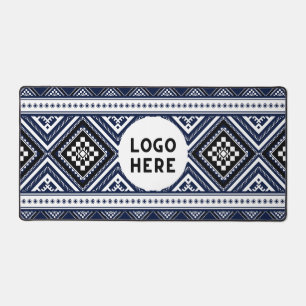 Alfrombrillas De Escritorio Patrones geométricos étnicos abstractos de negro c