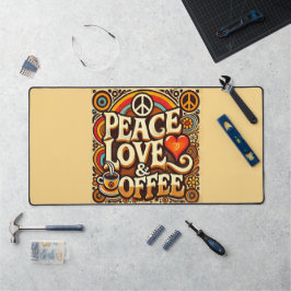 Alfrombrillas De Escritorio Paz, amor y café retro
