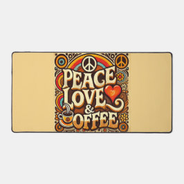 Alfrombrillas De Escritorio Paz, amor y café retro