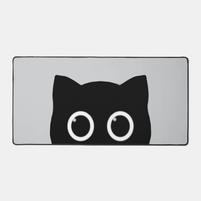 Alfrombrillas De Escritorio Peeking Black Cat (Anverso)