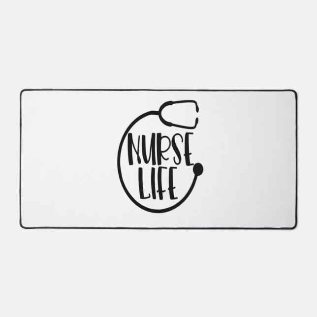 Alfrombrillas De Escritorio pegatina de vida de enfermera de amor (Anverso)