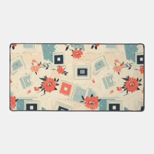 Alfrombrillas De Escritorio Película de Diapositiva Floral Azul Coral de Mitad