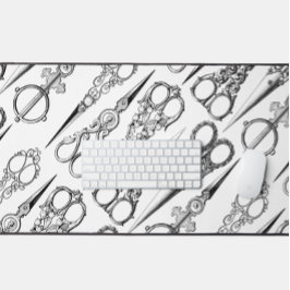 Alfrombrillas De Escritorio Peluquería victoriana costura tijeras elegante