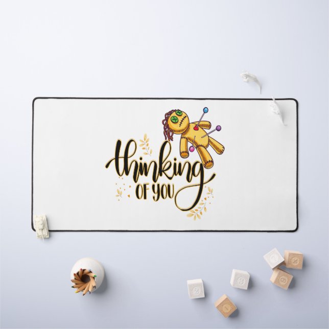 Alfrombrillas De Escritorio Pensando en tu divertida muñeca de Halloween Voodo (Mesa para niños)