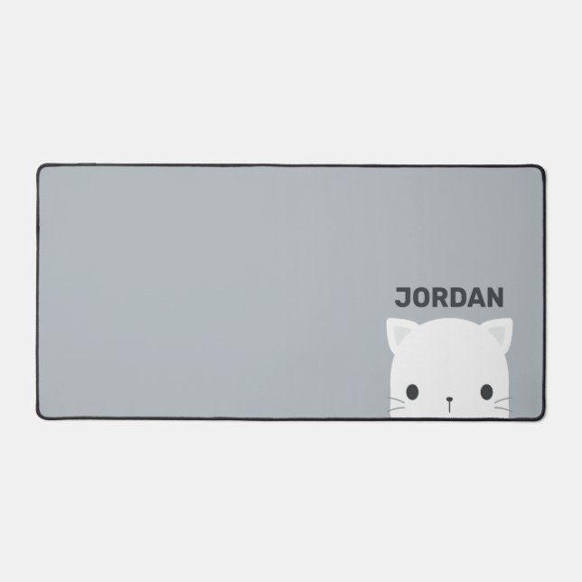 Alfrombrillas De Escritorio Pequeño gato con nombre personalizado (Anverso)