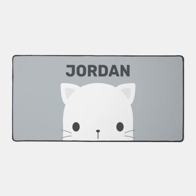 Alfrombrillas De Escritorio Pequeño gato con nombre personalizado (Anverso)