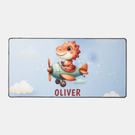 Alfrombrillas De Escritorio Pequeño Piloto Dinosauri Cute Volando Avión