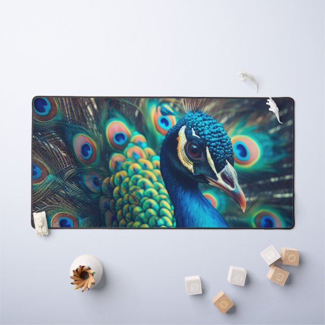 Alfrombrillas De Escritorio Perfil de Peacock (Mesa para niños)