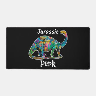 Alfrombrillas De Escritorio Perforación Jurásica Colorida Dinosaurio Negro
