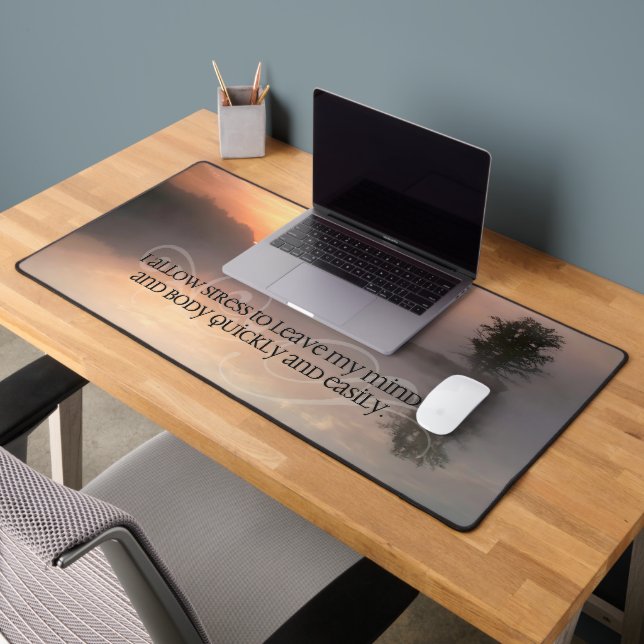 Alfrombrillas De Escritorio "Permitir que el estrés se vaya" Motivación Afirma (Oficina 2)