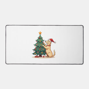 Alfrombrillas De Escritorio Perro auxiliar del árbol de navidad de Labrador