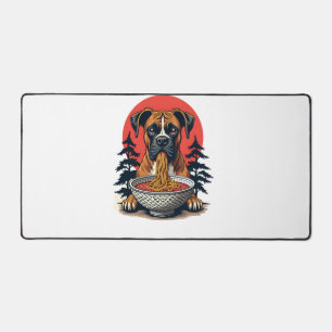 Alfrombrillas De Escritorio Perro Boxer Vintage Comiendo Ramen Atardecer Japon