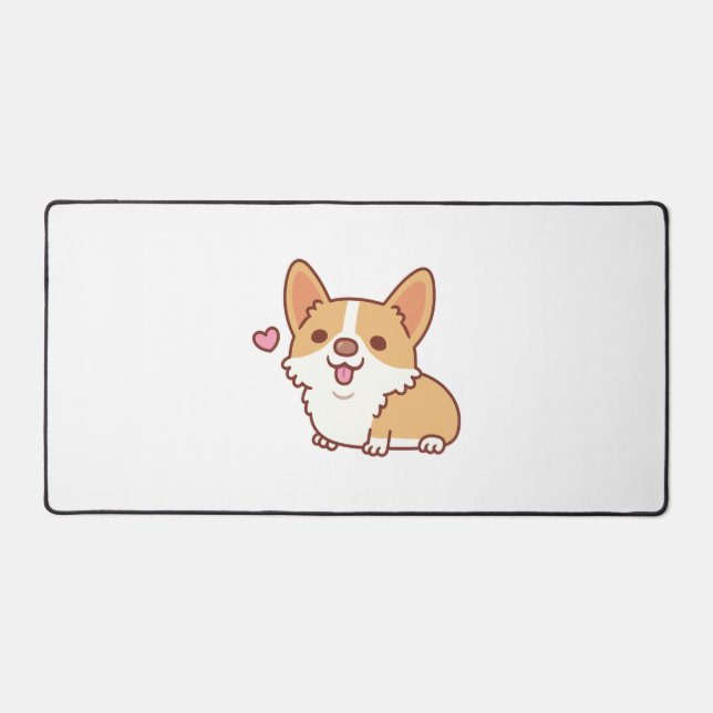 Alfrombrillas De Escritorio Perro de Corgi sonriente (Anverso)