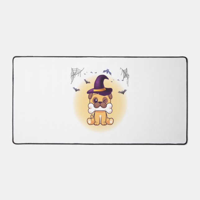 Alfrombrillas De Escritorio Perro feliz de Halloween (Anverso)