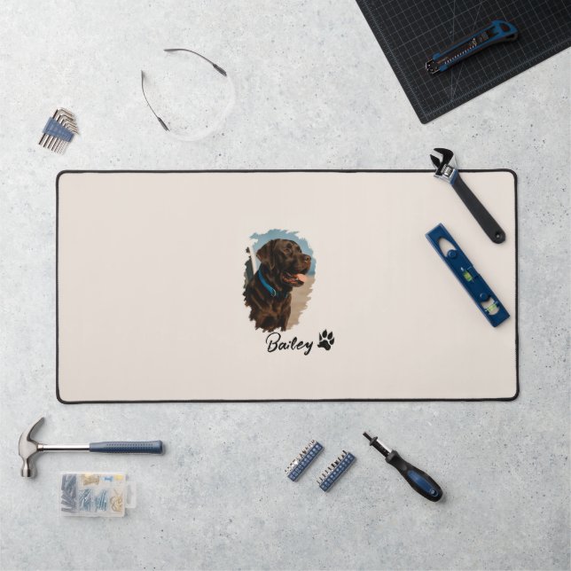 Alfrombrillas De Escritorio Perro Labrador de chocolate lindo - Bailey | Regal (Puesto de trabajo)