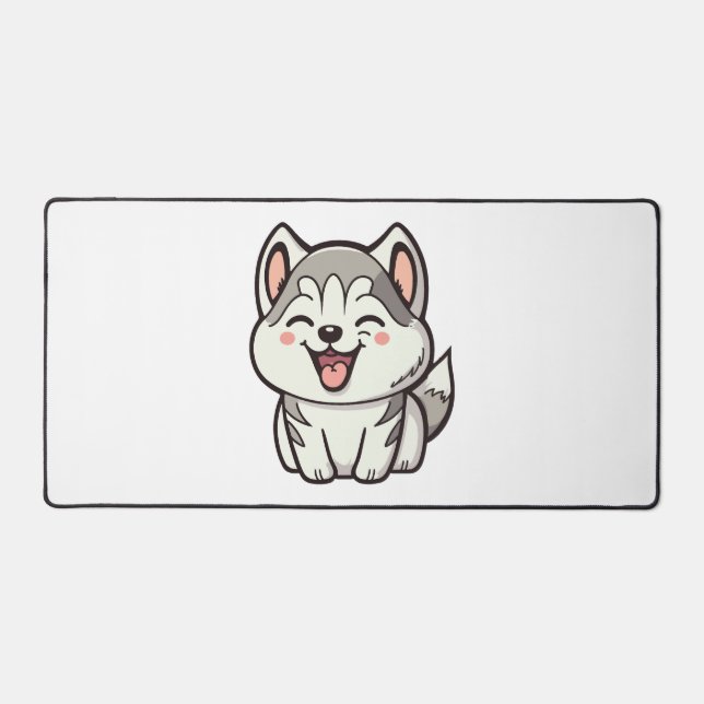 Alfrombrillas De Escritorio Perro lindo siberiano cascarrón (Anverso)