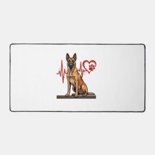 Alfrombrillas De Escritorio Perro pastor belga latido de corazón pata corazón