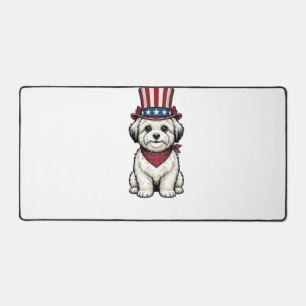 Alfrombrillas De Escritorio Perro Patriótico Diseño Vectorial de Grabado Vinta