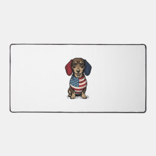 Alfrombrillas De Escritorio Perro Patriótico Vintage Grabado Vector Diseño