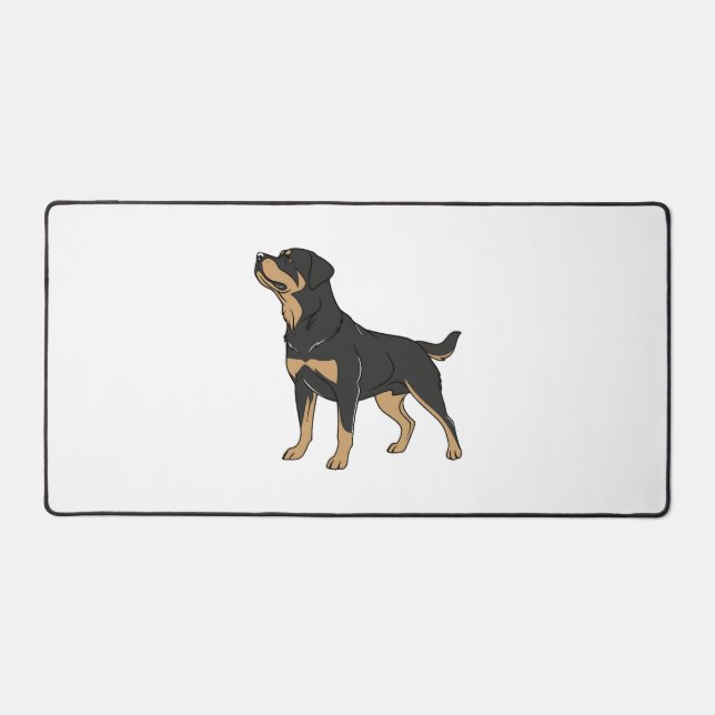 Alfrombrillas De Escritorio Perro Rottweiler, Perro Rottweiler de pie (Anverso)