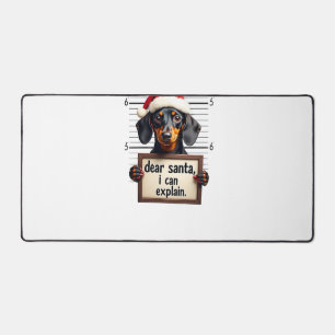Alfrombrillas De Escritorio Perro salchicha divertido Navidad Querido Santa Pu