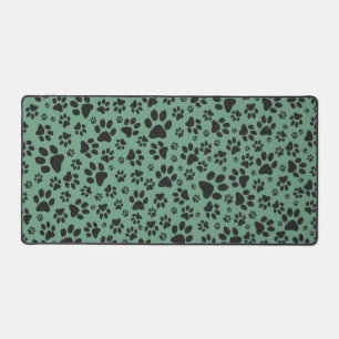 Alfrombrillas De Escritorio Perro traza un punto de polka blanco y negro en un