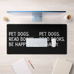 Alfrombrillas De Escritorio Perros Domésticos Leen Libros Sé Feliz Perro Bibli