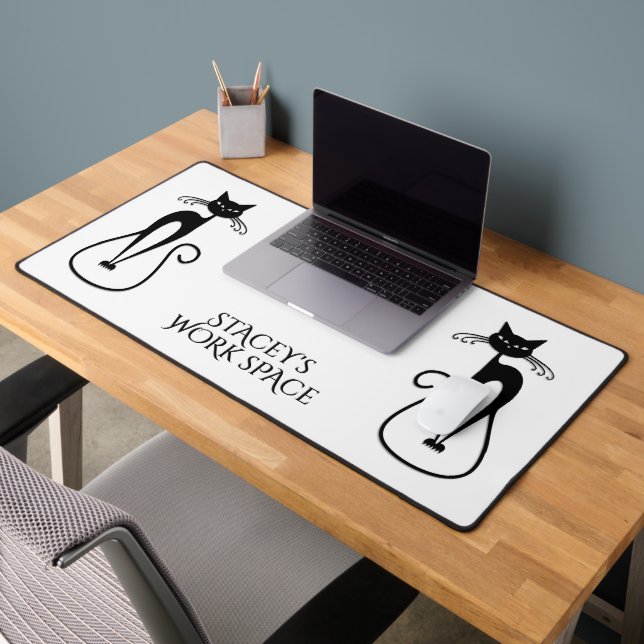 Alfrombrillas De Escritorio Persona de gato negro y delgado (Oficina 2)