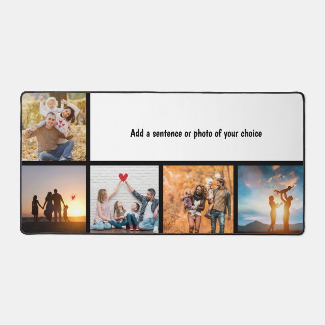 Alfrombrillas De Escritorio Personaliza con 5 fotos de familiares, amigos, ama (Anverso)