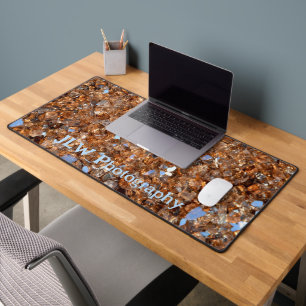 Alfrombrillas De Escritorio Personalizable de bronce de vidrio dorado