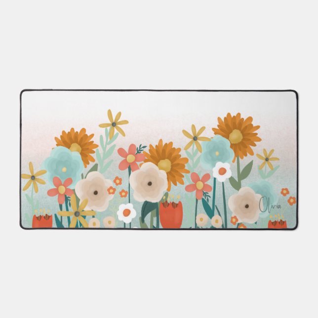 Alfrombrillas De Escritorio Personalizable floral Cute Wildflower (Anverso)